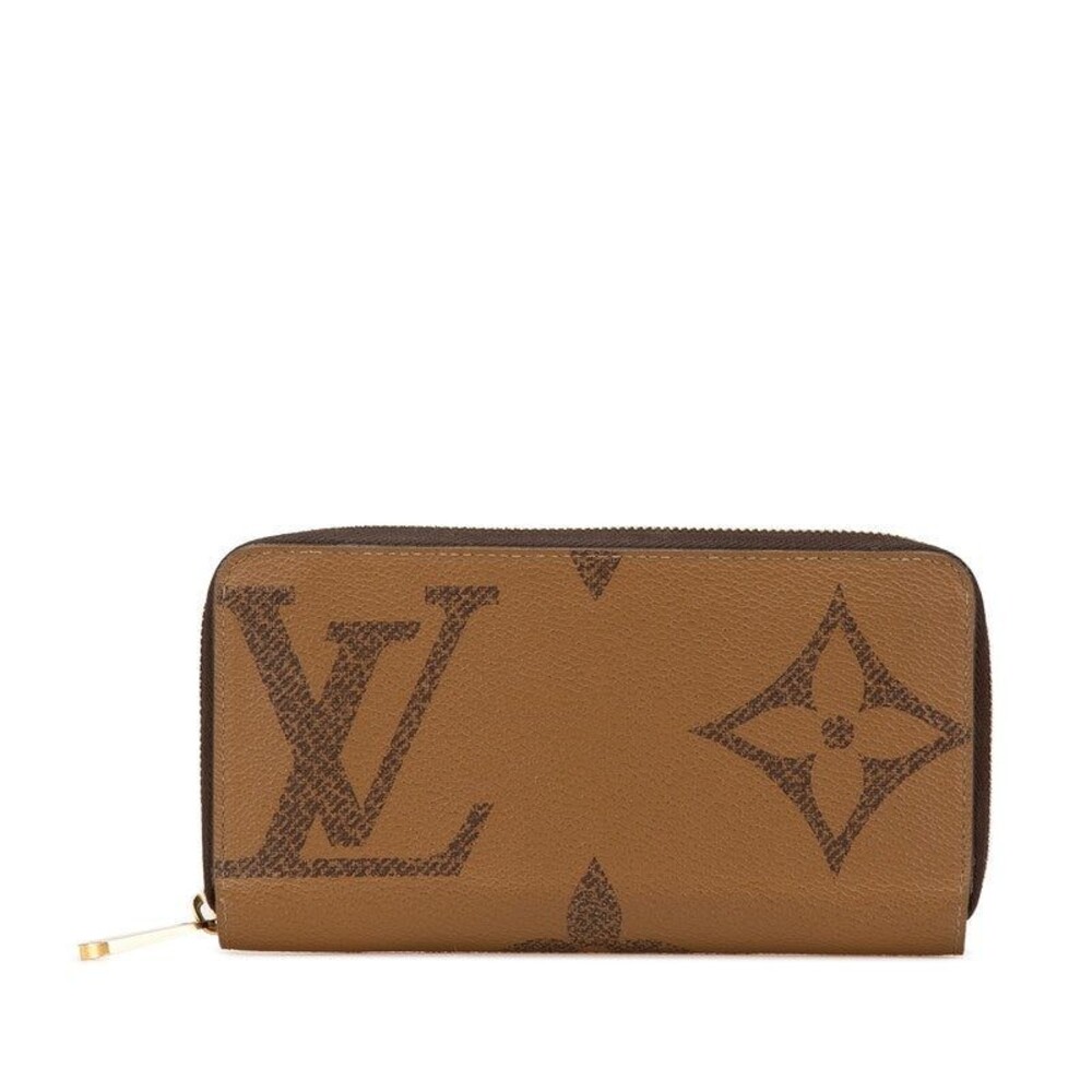 Louis Vuitton Monogram Giant Reverse Zippy Long Wallet Brown